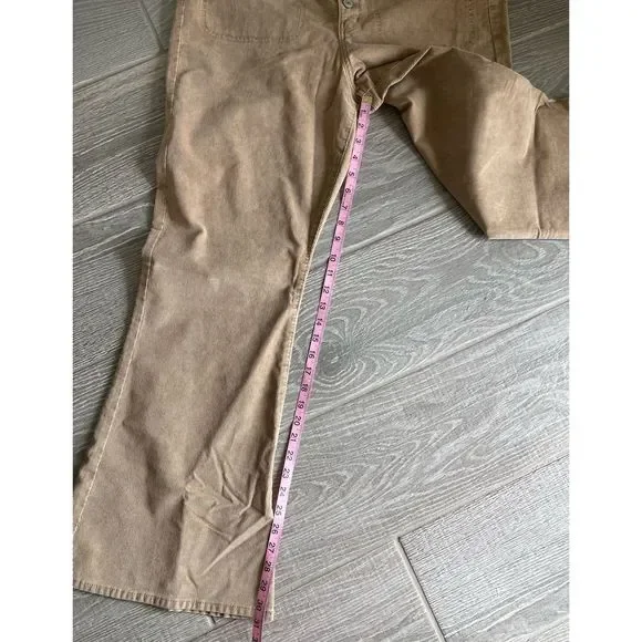 AMERICAN EAGLE Stretch Corduroy Super High-Waisted Plus Size Flare Pants Sz 18 - Picture 10 of 10